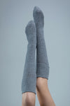 Cashmere Wool Long Socks - Grey