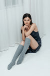 Cashmere Wool Long Socks - Grey