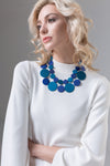 Cumulus Silk Necklace Aqua