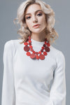 Cumulus Silk Necklace Rouge