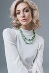 Alto Silk Necklace Lime