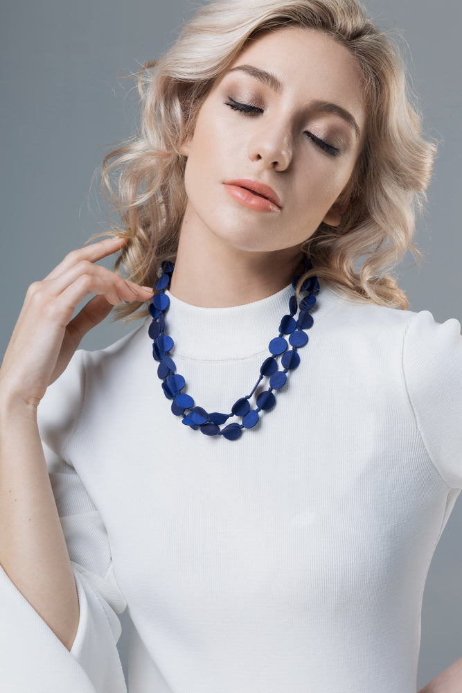 Alto Silk Necklace Cobalt