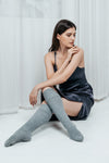 Cashmere Wool Long Socks - Grey